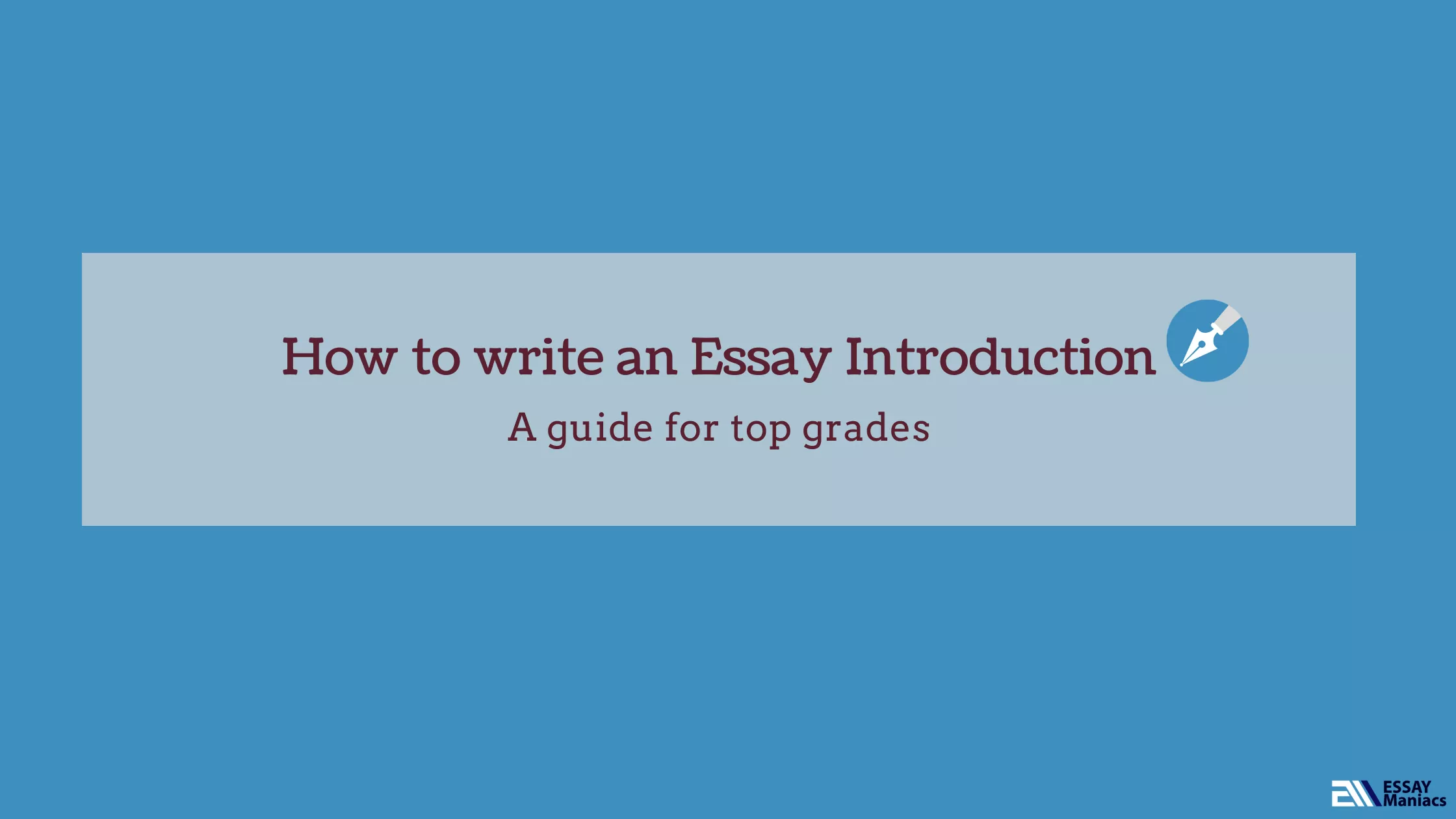 how to write an essay introduction