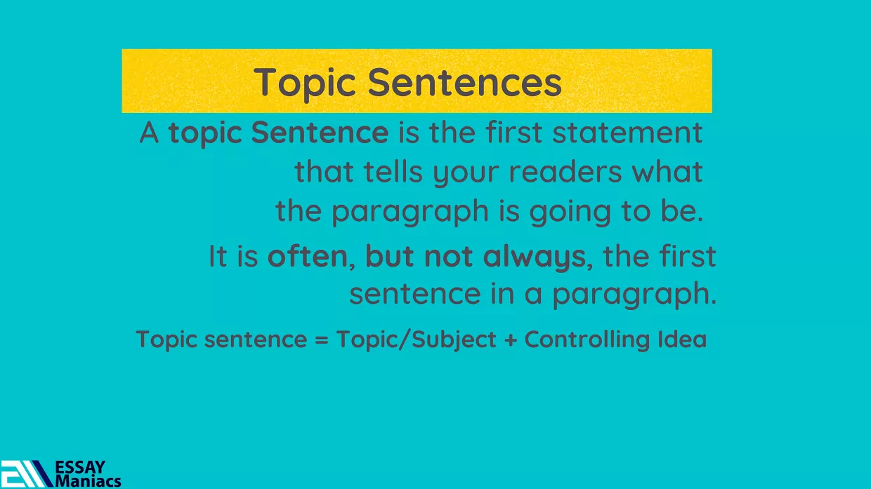 What is a topic sentence?