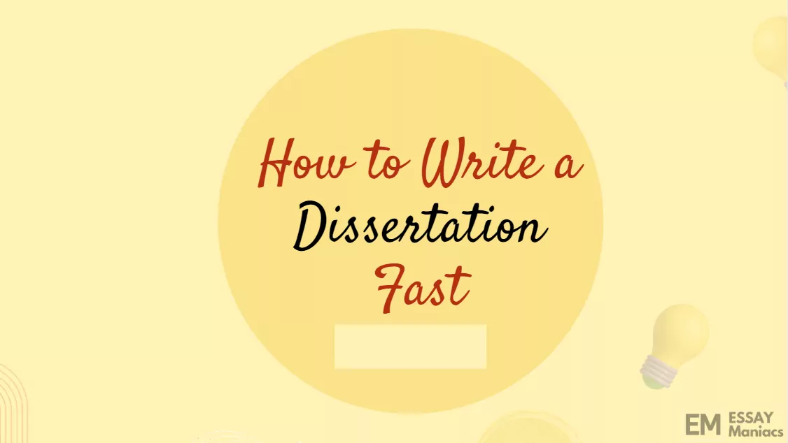 how to write a dissertation or thesis quickly